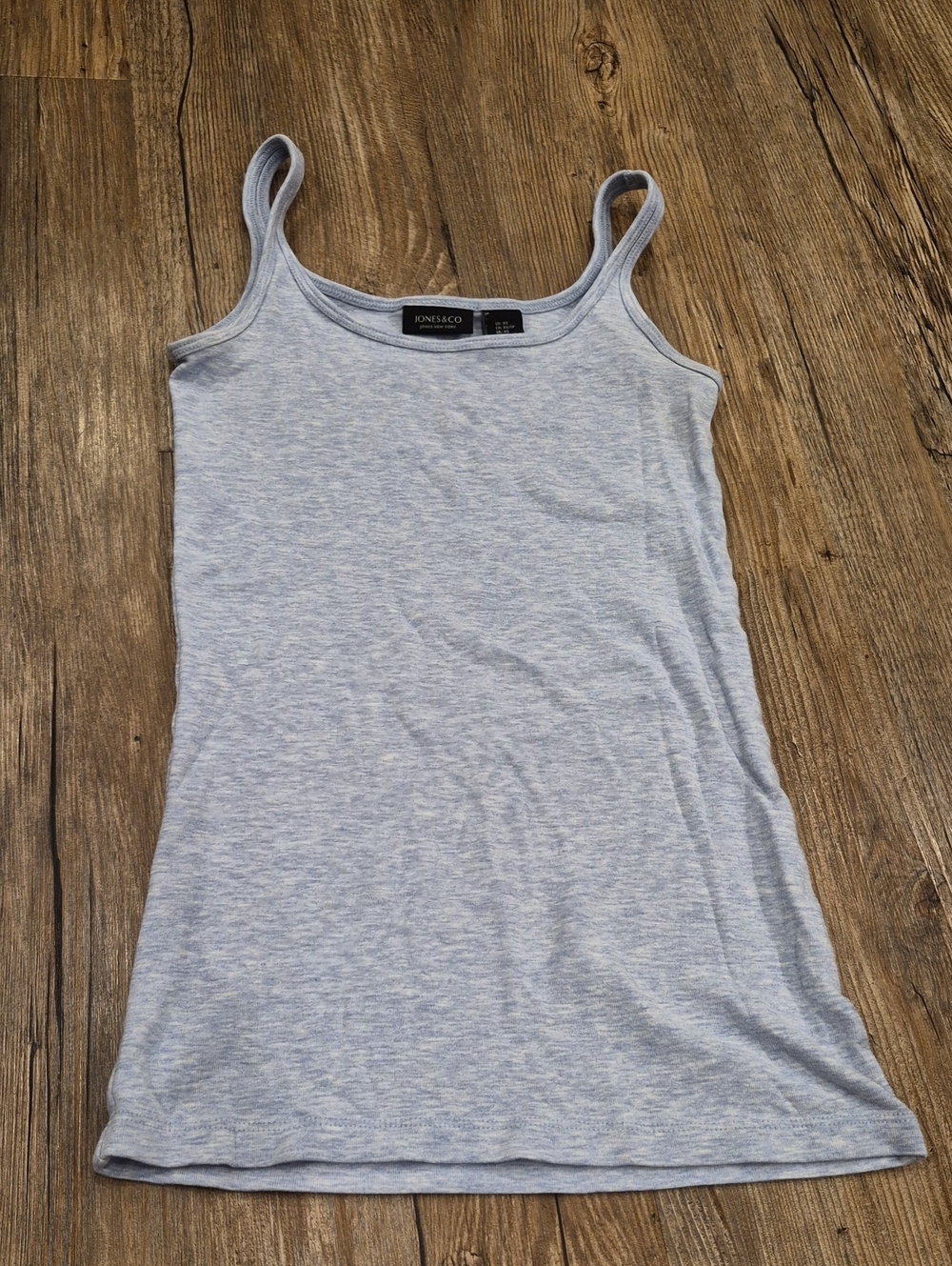 Jones New York Light Blue Heathered Camisole Tank Top